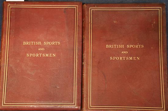 British ... - British Sports and Sportsmen, Sportsmen of the Past, 2 vols, folio, one of 1000, original full morocco,